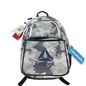 Reebok Riley Backpack With Detachable Lunch Bag 15L Insulated Storage Camo Grey